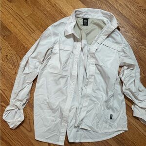 REI Men's White Lightweight Shirt Jacket